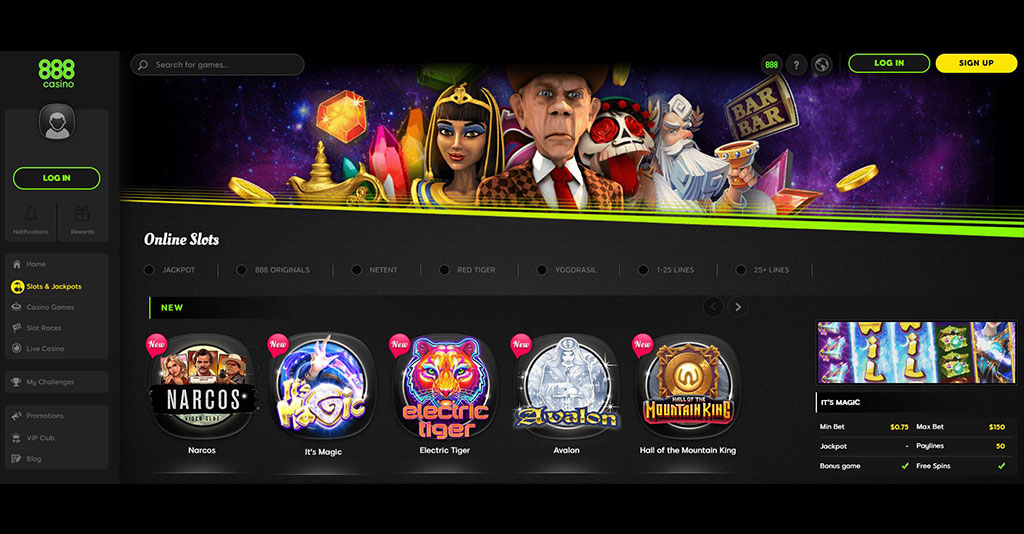888 Casino Screenshot
